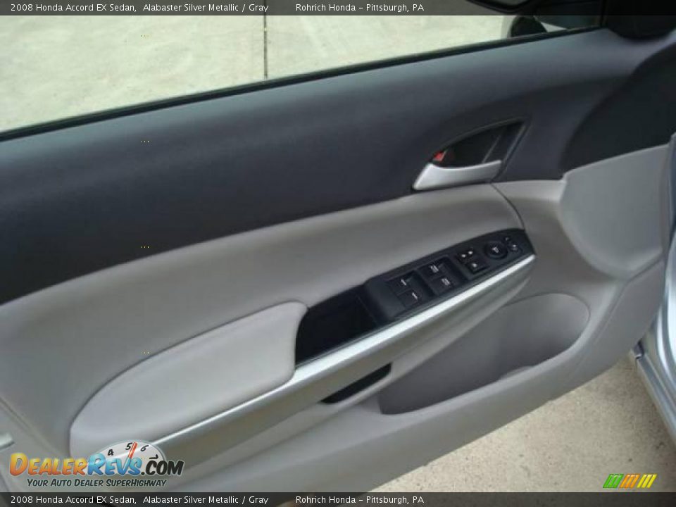 2008 Honda Accord EX Sedan Alabaster Silver Metallic / Gray Photo #14