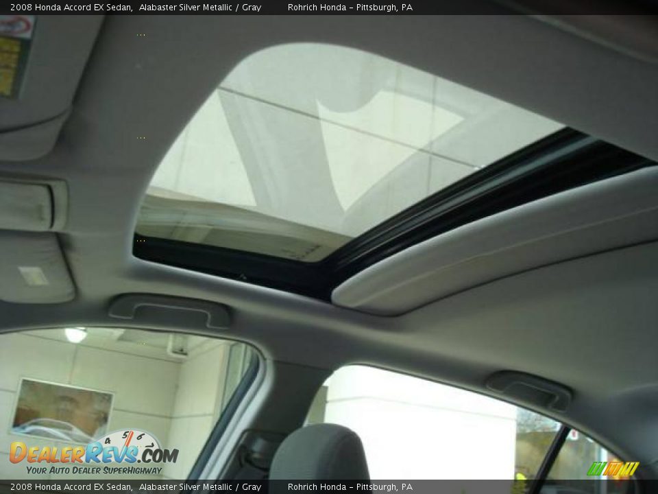 2008 Honda Accord EX Sedan Alabaster Silver Metallic / Gray Photo #16
