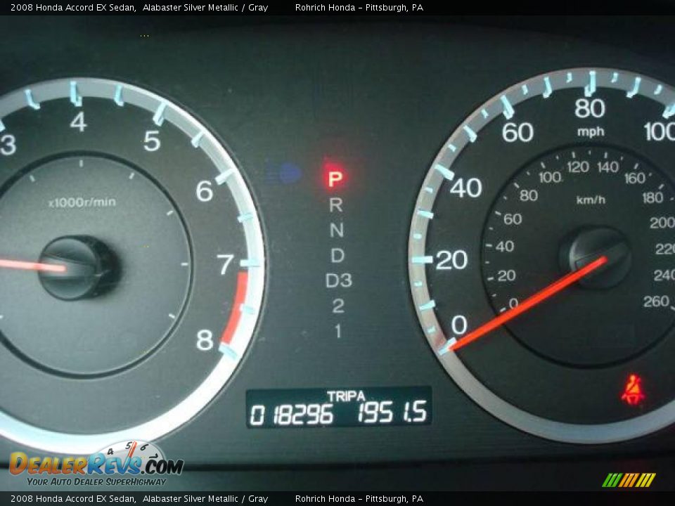 2008 Honda Accord EX Sedan Alabaster Silver Metallic / Gray Photo #20