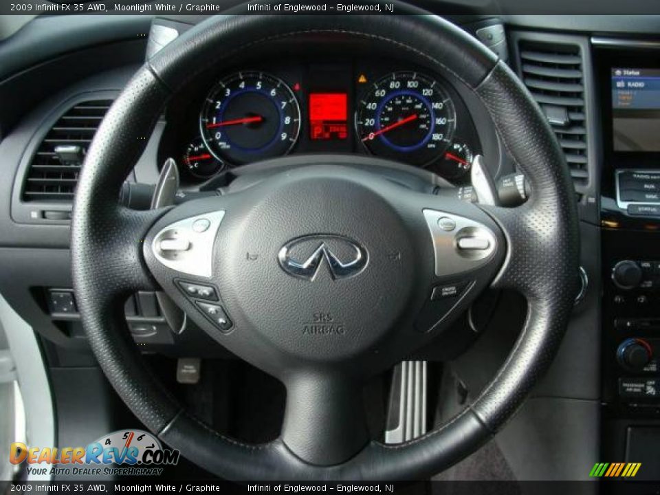 2009 Infiniti FX 35 AWD Moonlight White / Graphite Photo #14