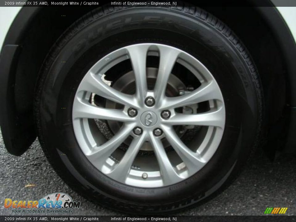 2009 Infiniti FX 35 AWD Moonlight White / Graphite Photo #29