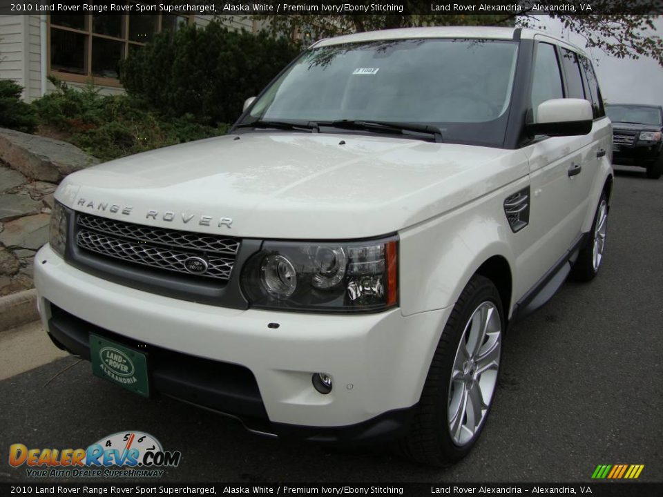 2010 Land Rover Range Rover Sport Supercharged Alaska White / Premium Ivory/Ebony Stitching Photo #1