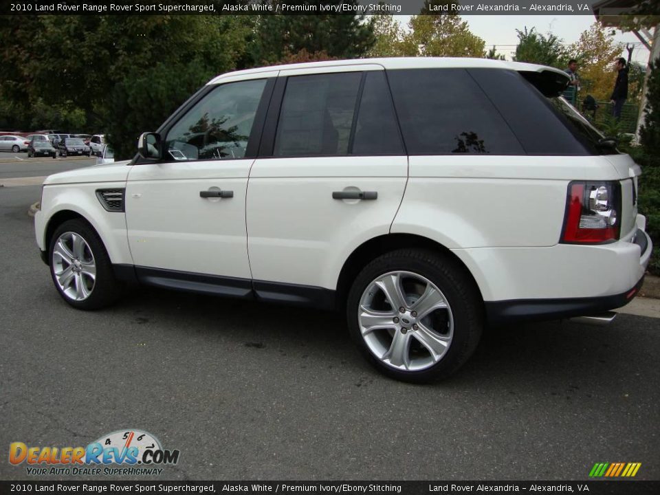 2010 Land Rover Range Rover Sport Supercharged Alaska White / Premium Ivory/Ebony Stitching Photo #3