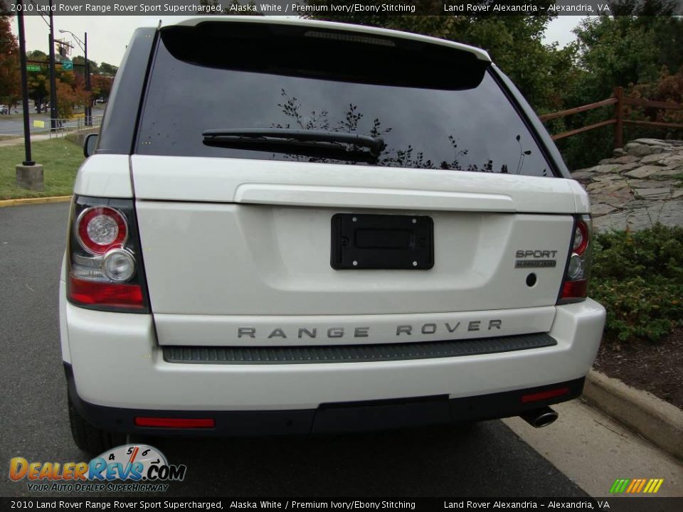 2010 Land Rover Range Rover Sport Supercharged Alaska White / Premium Ivory/Ebony Stitching Photo #4