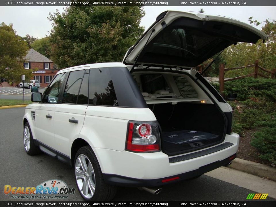 2010 Land Rover Range Rover Sport Supercharged Alaska White / Premium Ivory/Ebony Stitching Photo #5