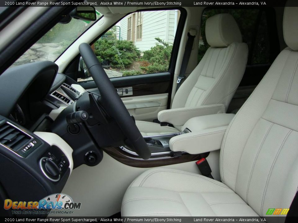 2010 Land Rover Range Rover Sport Supercharged Alaska White / Premium Ivory/Ebony Stitching Photo #11