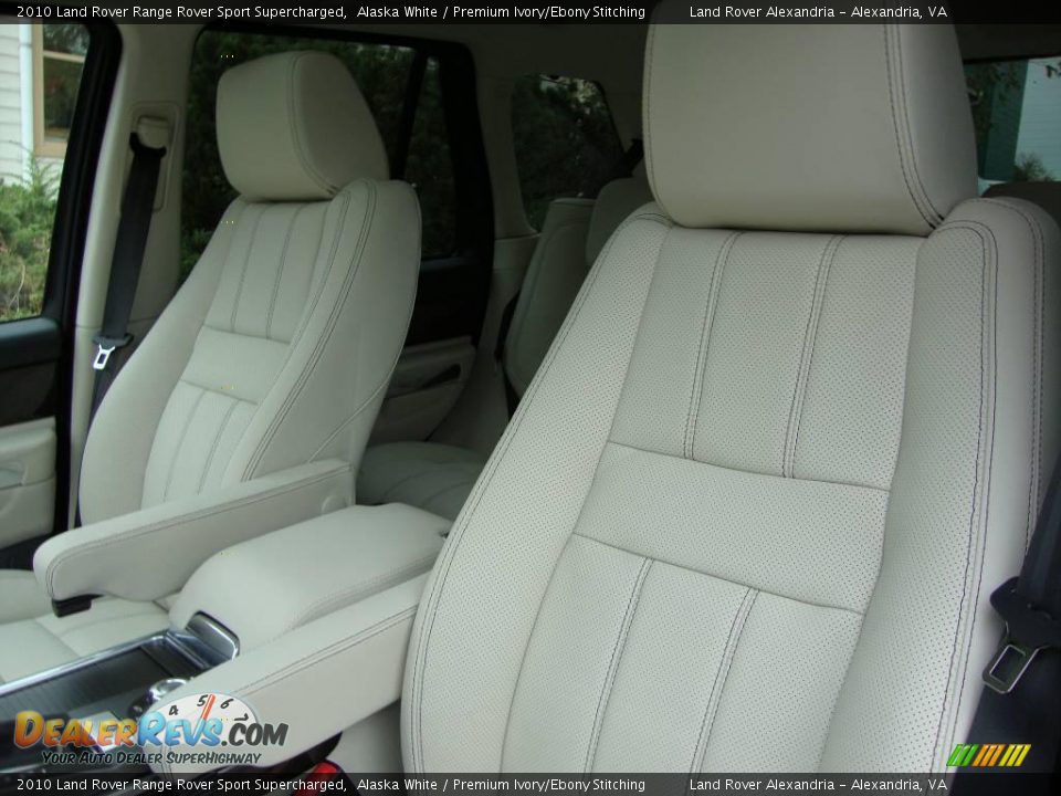 2010 Land Rover Range Rover Sport Supercharged Alaska White / Premium Ivory/Ebony Stitching Photo #12
