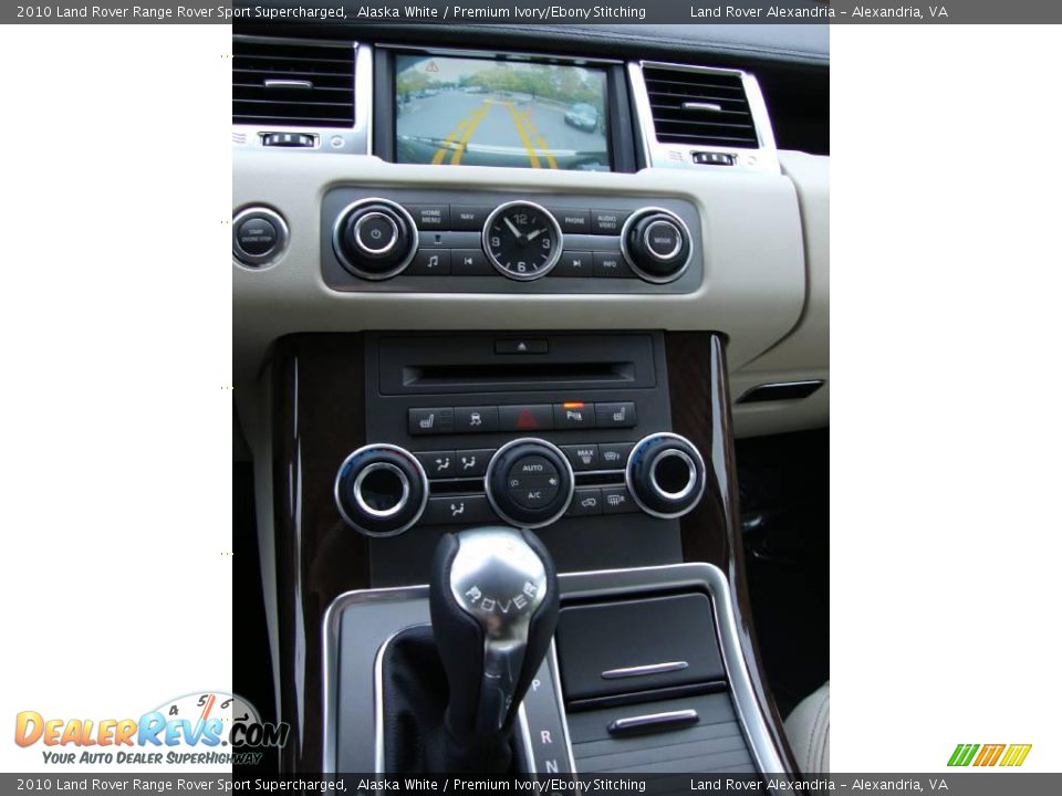 2010 Land Rover Range Rover Sport Supercharged Alaska White / Premium Ivory/Ebony Stitching Photo #16