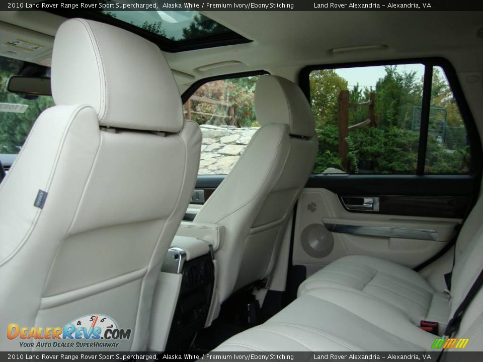 2010 Land Rover Range Rover Sport Supercharged Alaska White / Premium Ivory/Ebony Stitching Photo #18