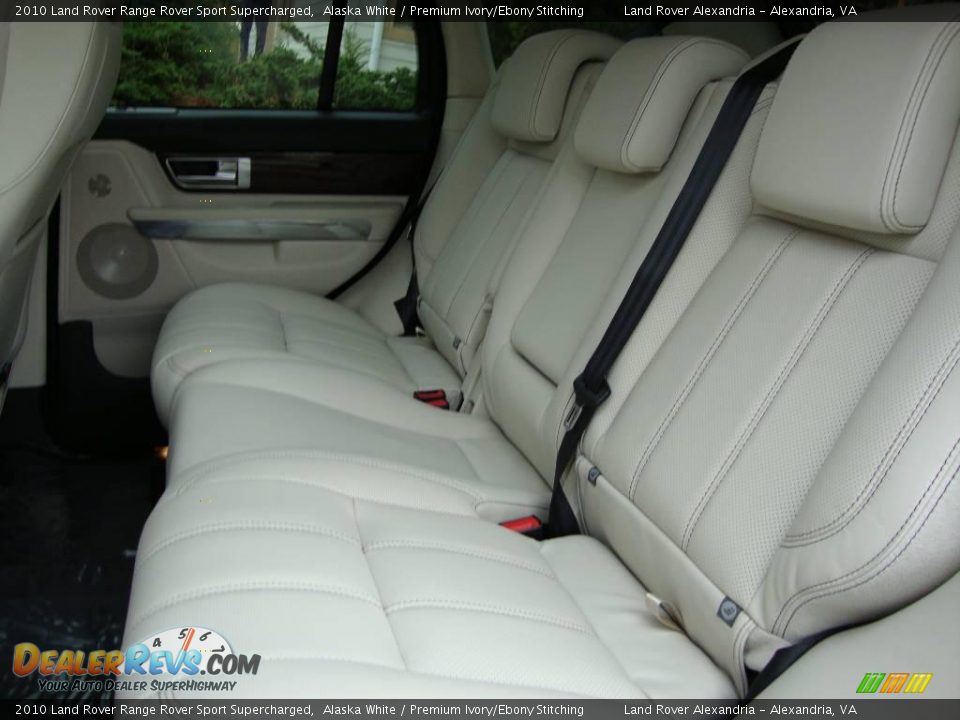 2010 Land Rover Range Rover Sport Supercharged Alaska White / Premium Ivory/Ebony Stitching Photo #19