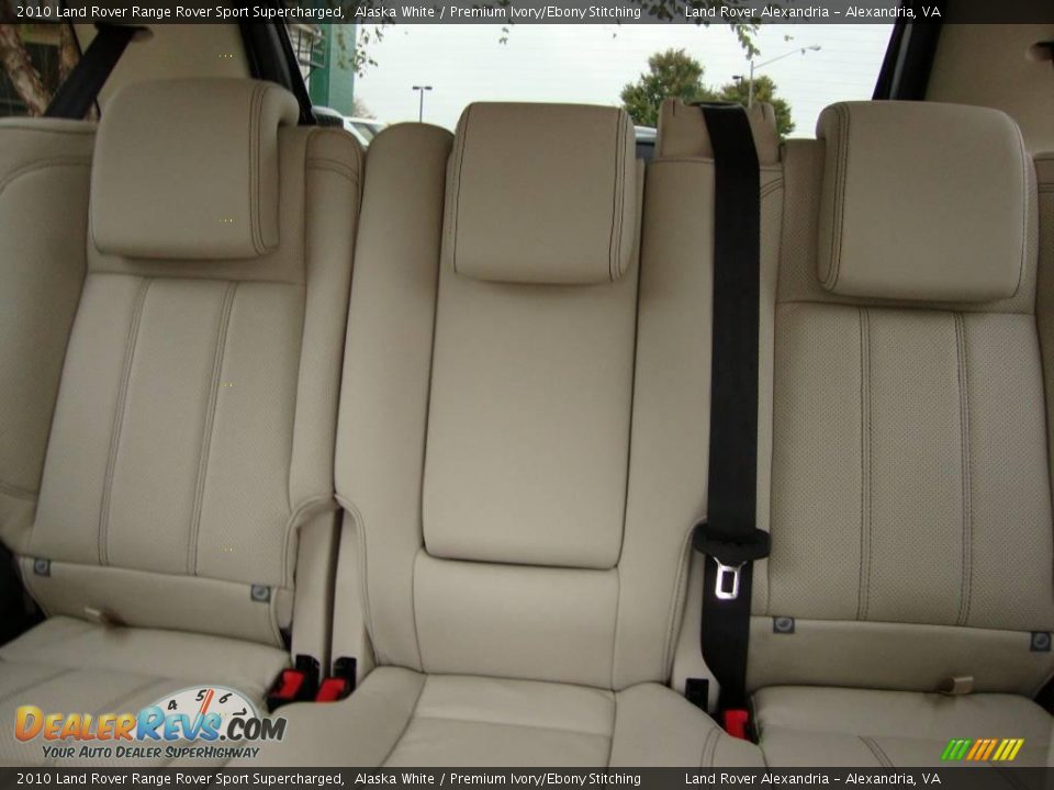 2010 Land Rover Range Rover Sport Supercharged Alaska White / Premium Ivory/Ebony Stitching Photo #20