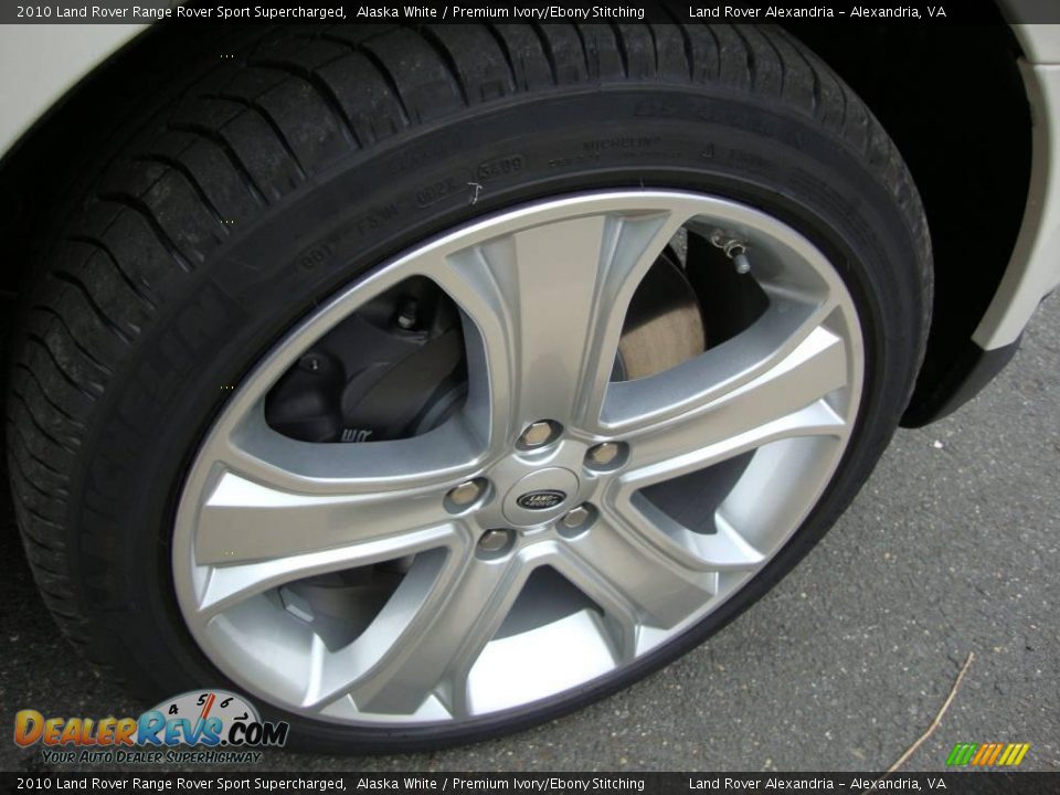 2010 Land Rover Range Rover Sport Supercharged Alaska White / Premium Ivory/Ebony Stitching Photo #24