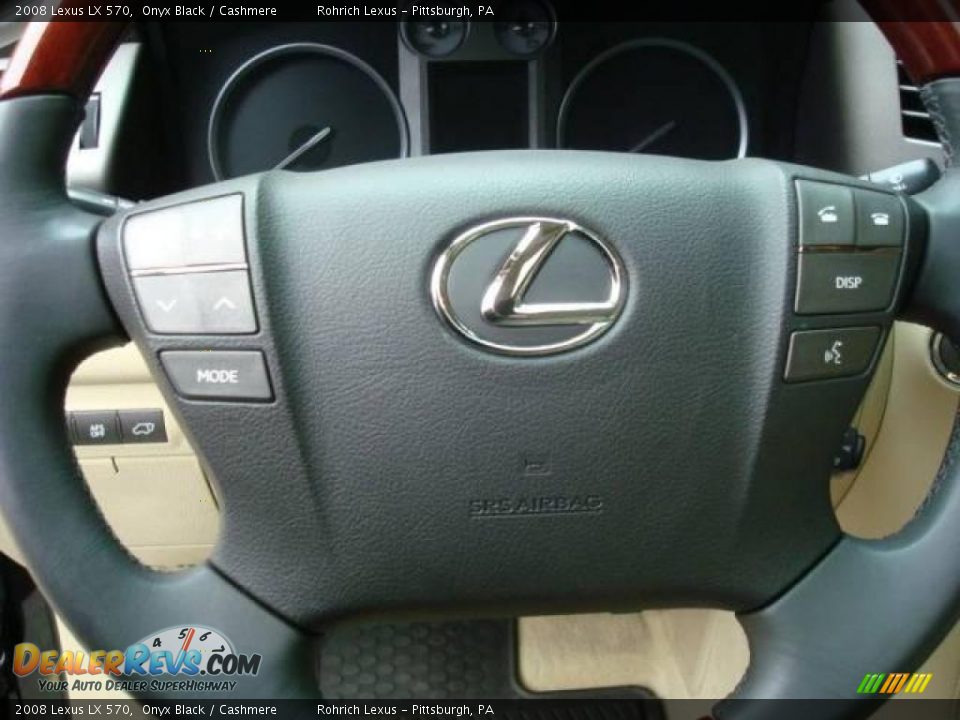 2008 Lexus LX 570 Onyx Black / Cashmere Photo #25