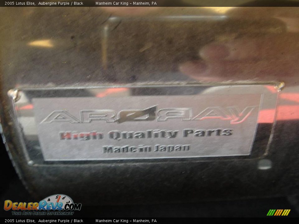 2005 Lotus Elise Aubergine Purple / Black Photo #28