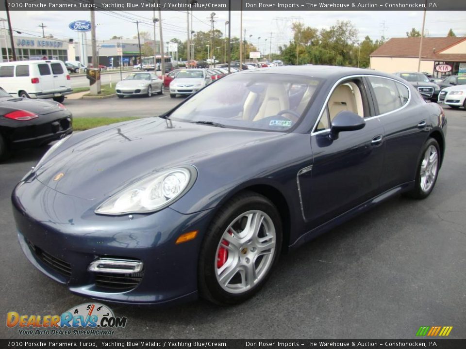 2010 Porsche Panamera Turbo Yachting Blue Metallic / Yachting Blue/Cream Photo #1