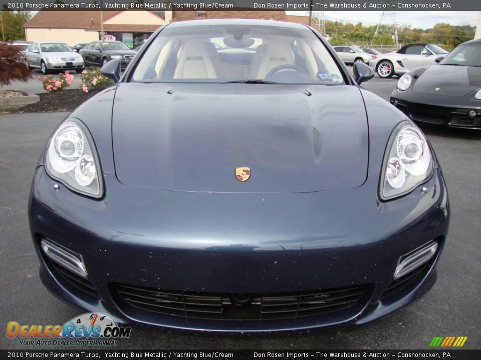 2010 Porsche Panamera Turbo Yachting Blue Metallic / Yachting Blue/Cream Photo #3