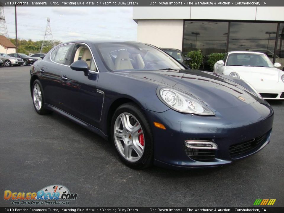 2010 Porsche Panamera Turbo Yachting Blue Metallic / Yachting Blue/Cream Photo #5