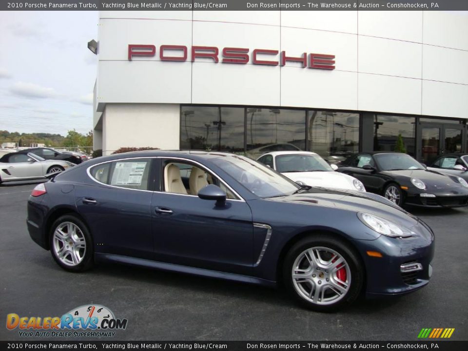 2010 Porsche Panamera Turbo Yachting Blue Metallic / Yachting Blue/Cream Photo #6