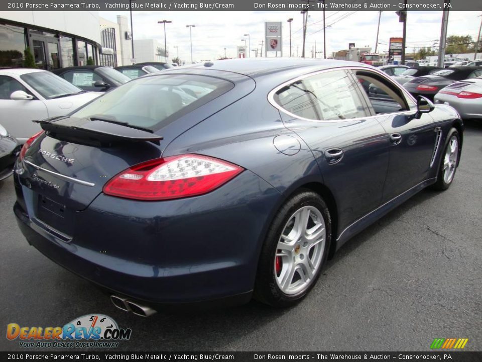 2010 Porsche Panamera Turbo Yachting Blue Metallic / Yachting Blue/Cream Photo #7