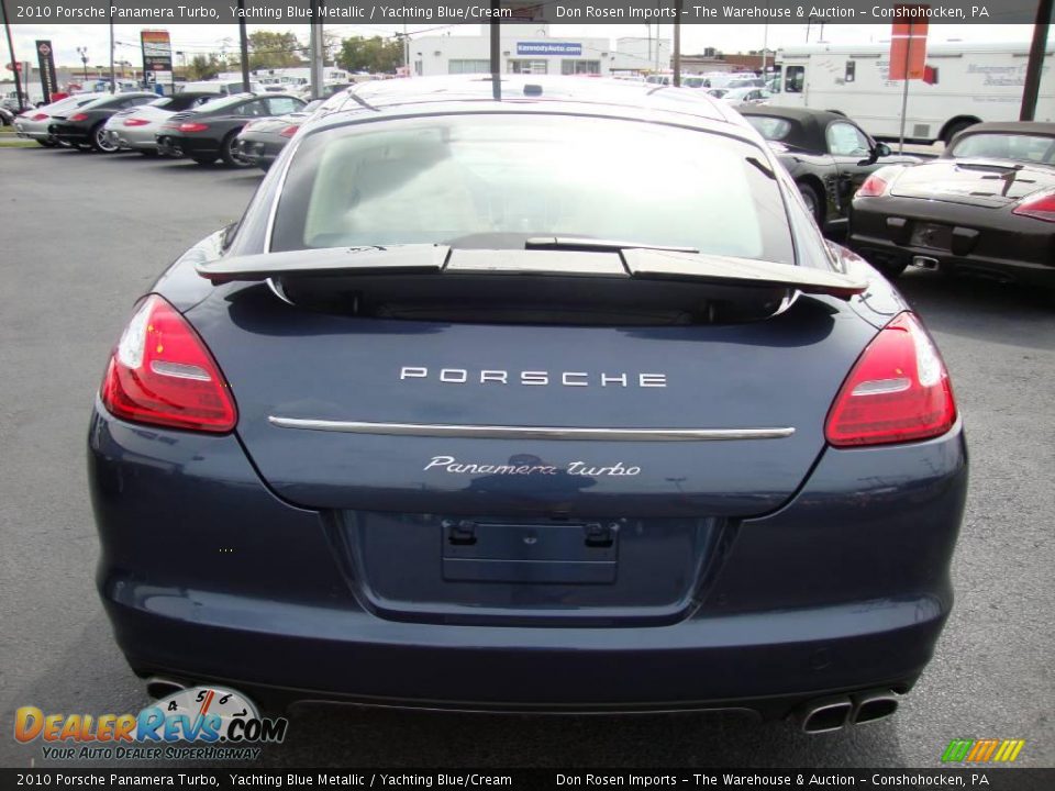 2010 Porsche Panamera Turbo Yachting Blue Metallic / Yachting Blue/Cream Photo #8