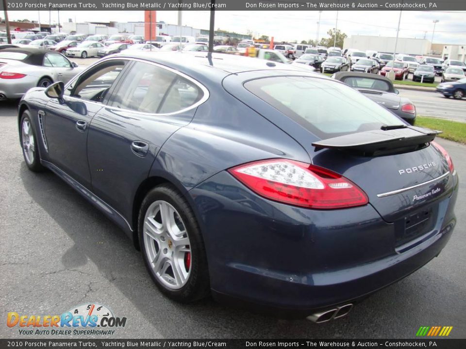 2010 Porsche Panamera Turbo Yachting Blue Metallic / Yachting Blue/Cream Photo #9