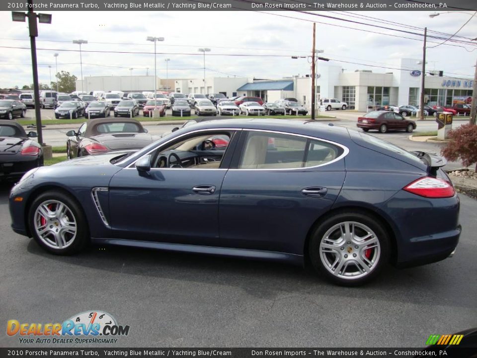 2010 Porsche Panamera Turbo Yachting Blue Metallic / Yachting Blue/Cream Photo #10