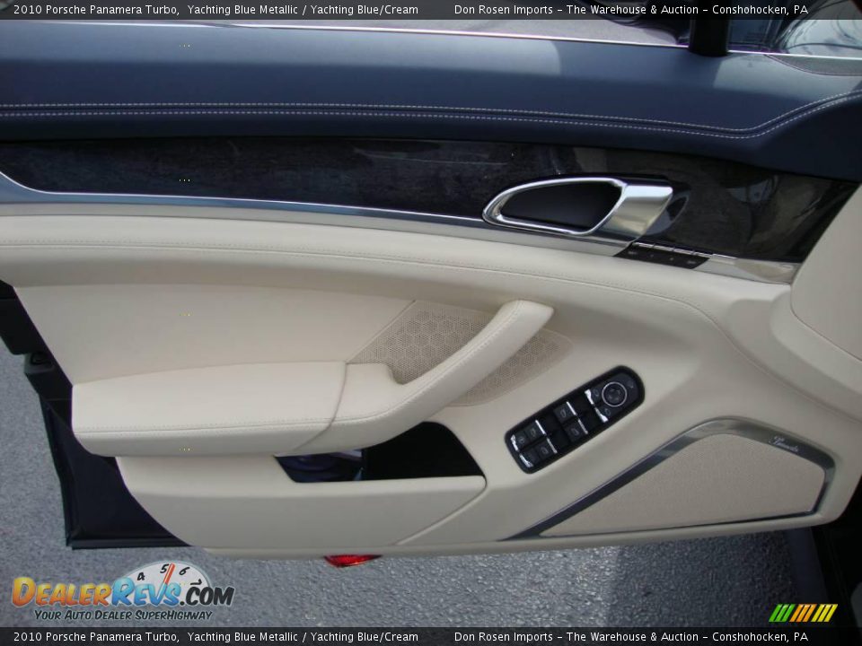 2010 Porsche Panamera Turbo Yachting Blue Metallic / Yachting Blue/Cream Photo #13