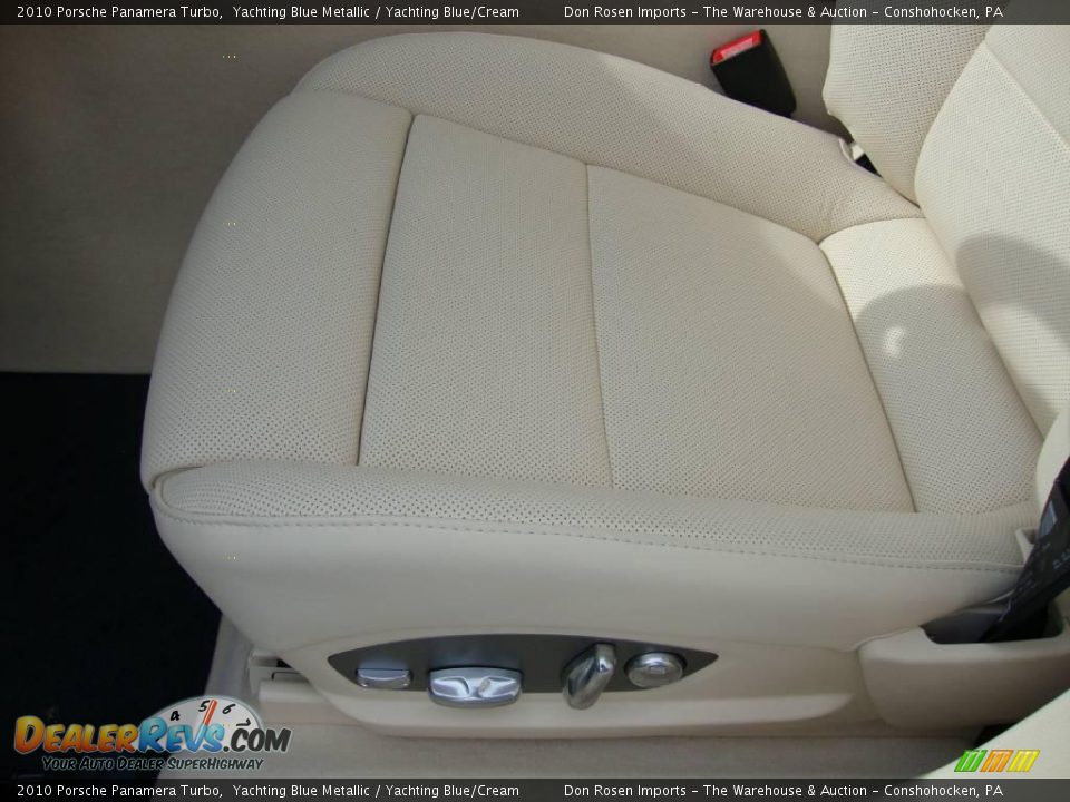 2010 Porsche Panamera Turbo Yachting Blue Metallic / Yachting Blue/Cream Photo #15
