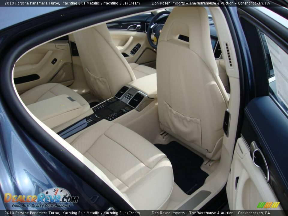 2010 Porsche Panamera Turbo Yachting Blue Metallic / Yachting Blue/Cream Photo #21