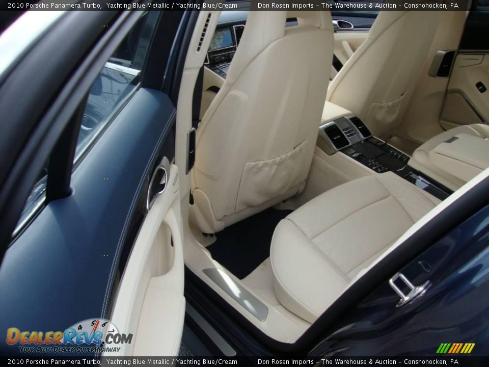 2010 Porsche Panamera Turbo Yachting Blue Metallic / Yachting Blue/Cream Photo #22