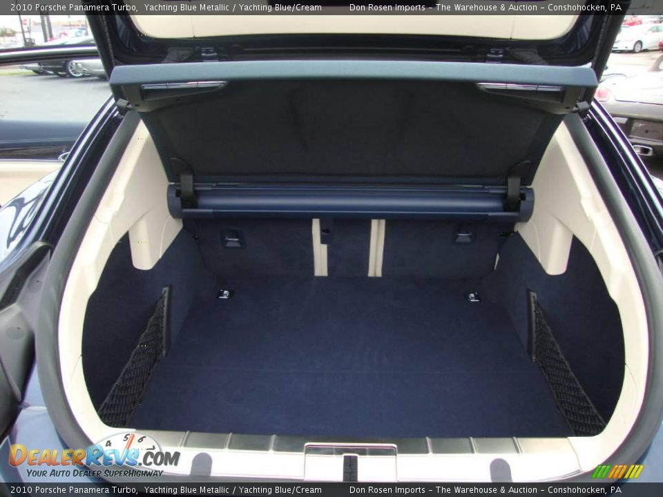 2010 Porsche Panamera Turbo Yachting Blue Metallic / Yachting Blue/Cream Photo #24