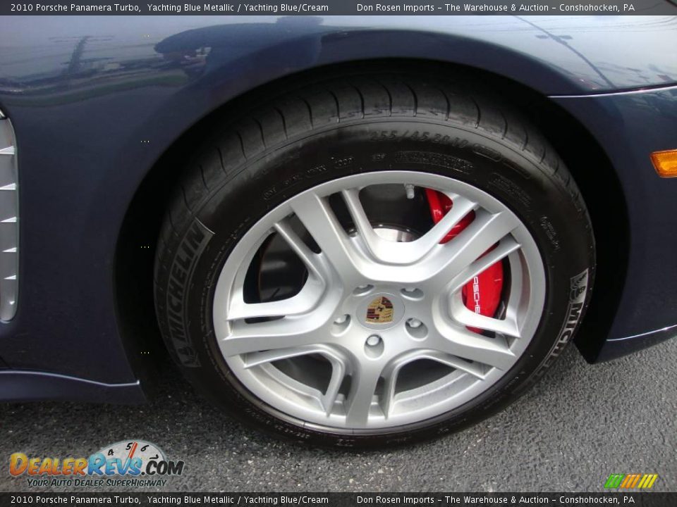 2010 Porsche Panamera Turbo Yachting Blue Metallic / Yachting Blue/Cream Photo #28