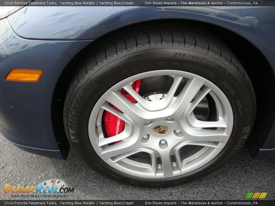 2010 Porsche Panamera Turbo Yachting Blue Metallic / Yachting Blue/Cream Photo #29