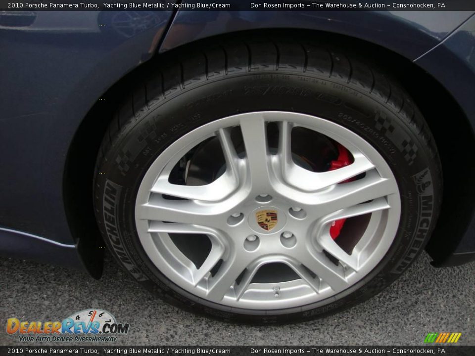 2010 Porsche Panamera Turbo Yachting Blue Metallic / Yachting Blue/Cream Photo #30