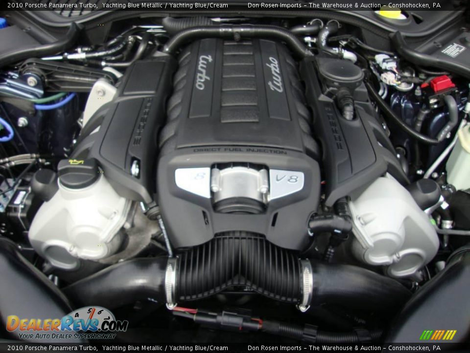2010 Porsche Panamera Turbo Yachting Blue Metallic / Yachting Blue/Cream Photo #32