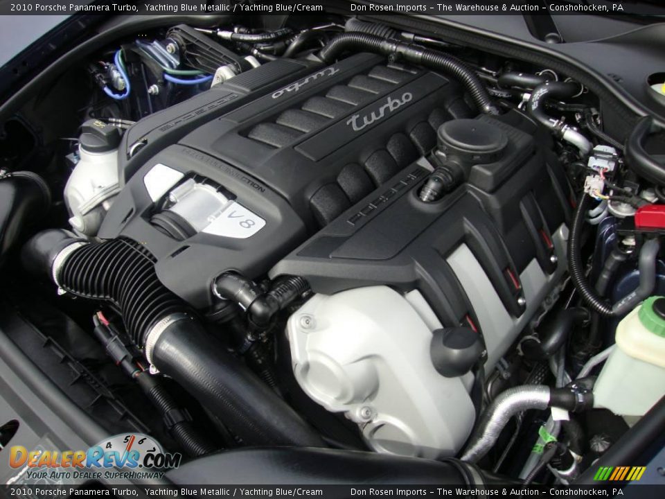 2010 Porsche Panamera Turbo Yachting Blue Metallic / Yachting Blue/Cream Photo #33