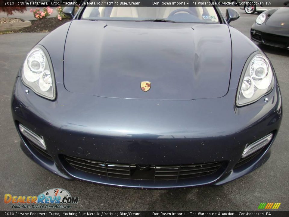 2010 Porsche Panamera Turbo Yachting Blue Metallic / Yachting Blue/Cream Photo #34