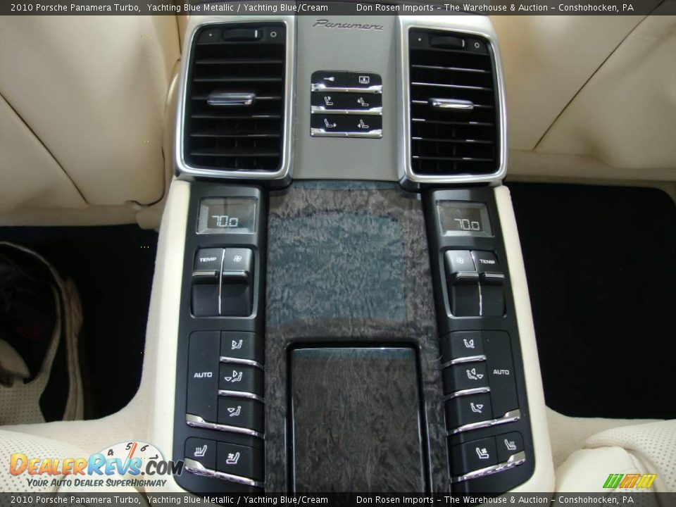 2010 Porsche Panamera Turbo Yachting Blue Metallic / Yachting Blue/Cream Photo #35