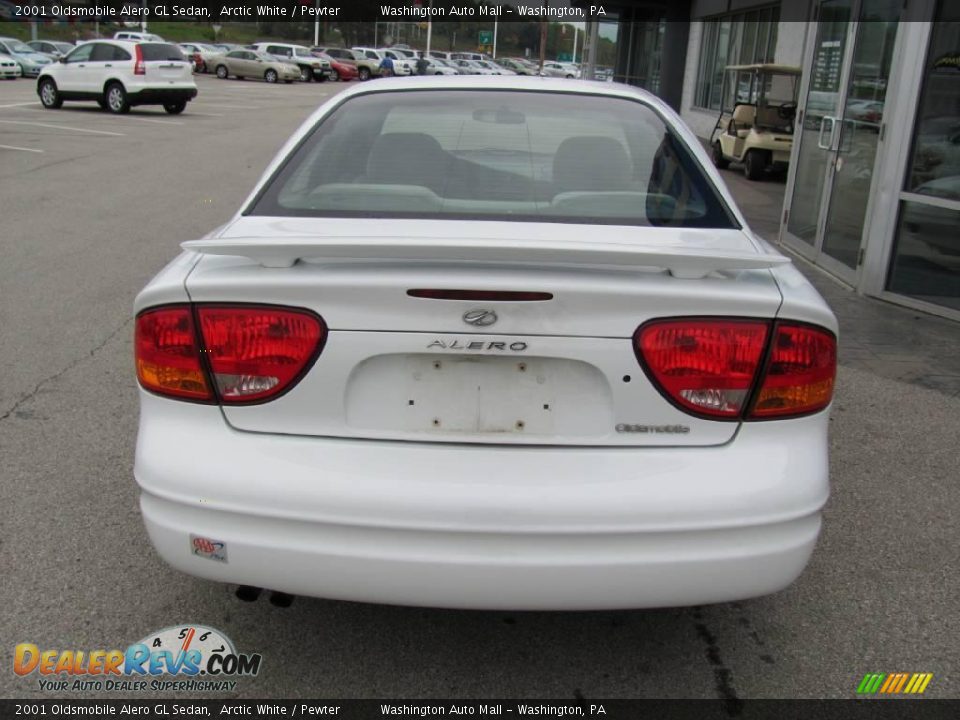 2001 Oldsmobile Alero GL Sedan Arctic White / Pewter Photo #7