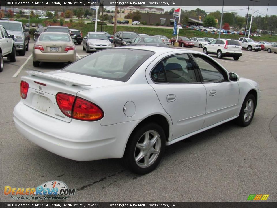 2001 Oldsmobile Alero GL Sedan Arctic White / Pewter Photo #8