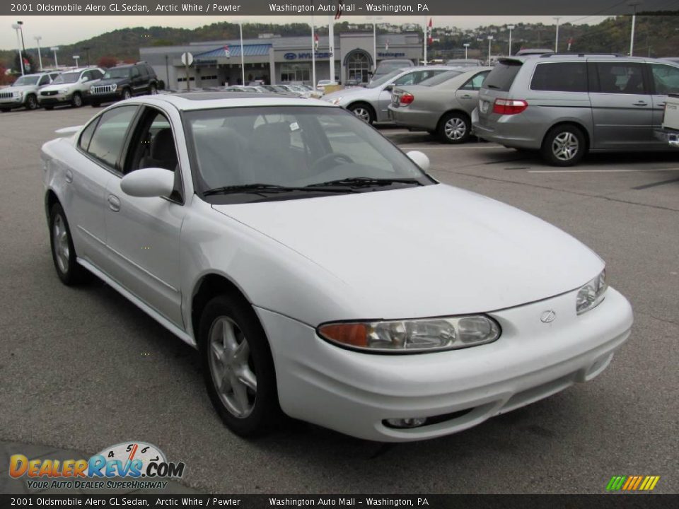2001 Oldsmobile Alero GL Sedan Arctic White / Pewter Photo #10