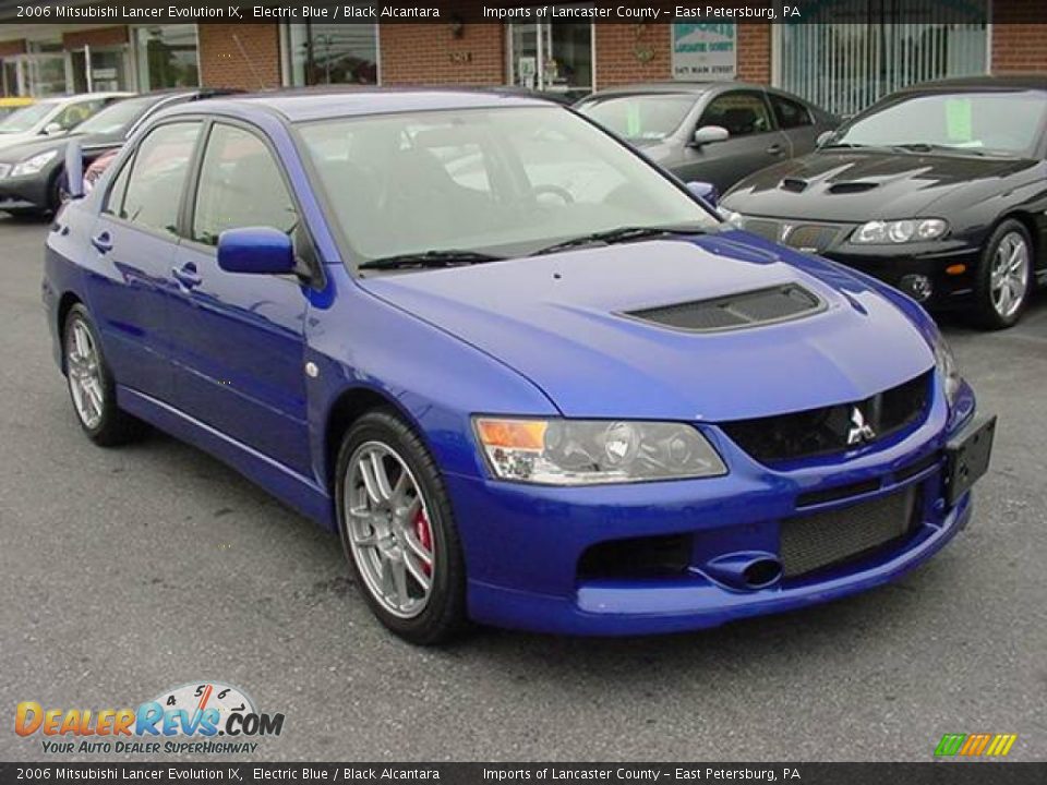 2006 Mitsubishi Lancer Evolution IX Electric Blue / Black Alcantara Photo #1