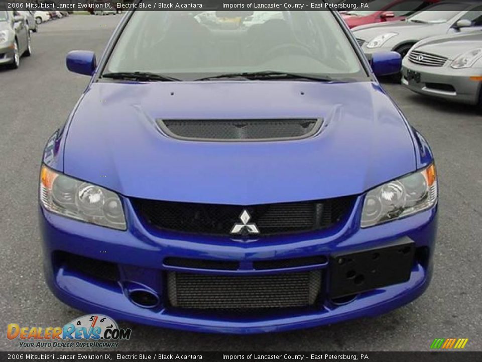 2006 Mitsubishi Lancer Evolution IX Electric Blue / Black Alcantara Photo #2