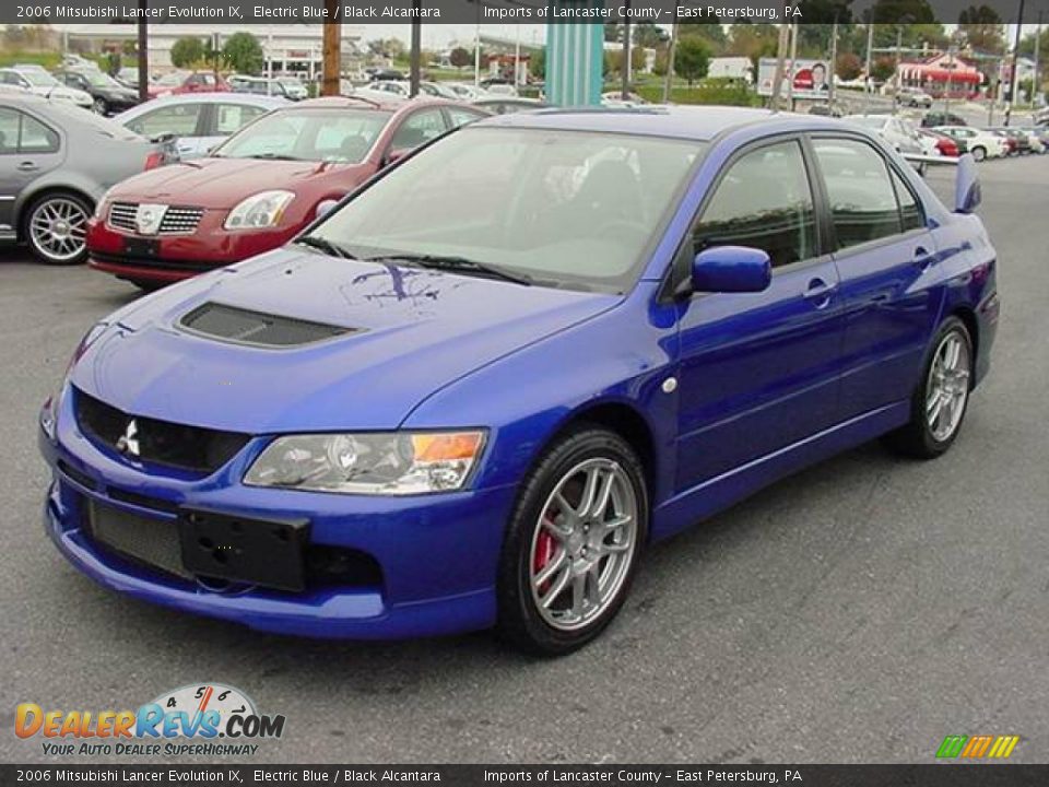 2006 Mitsubishi Lancer Evolution IX Electric Blue / Black Alcantara Photo #3