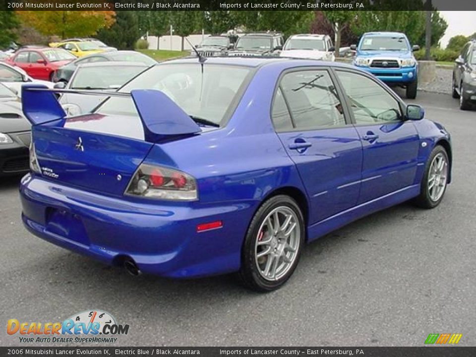 2006 Mitsubishi Lancer Evolution IX Electric Blue / Black Alcantara Photo #6