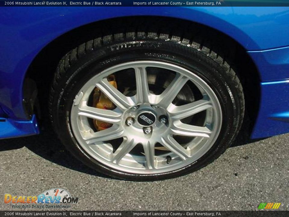 2006 Mitsubishi Lancer Evolution IX Electric Blue / Black Alcantara Photo #8