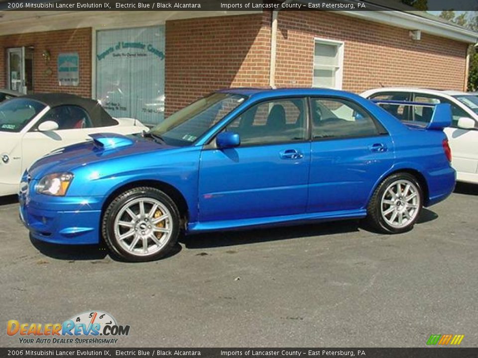 2006 Mitsubishi Lancer Evolution IX Electric Blue / Black Alcantara Photo #9