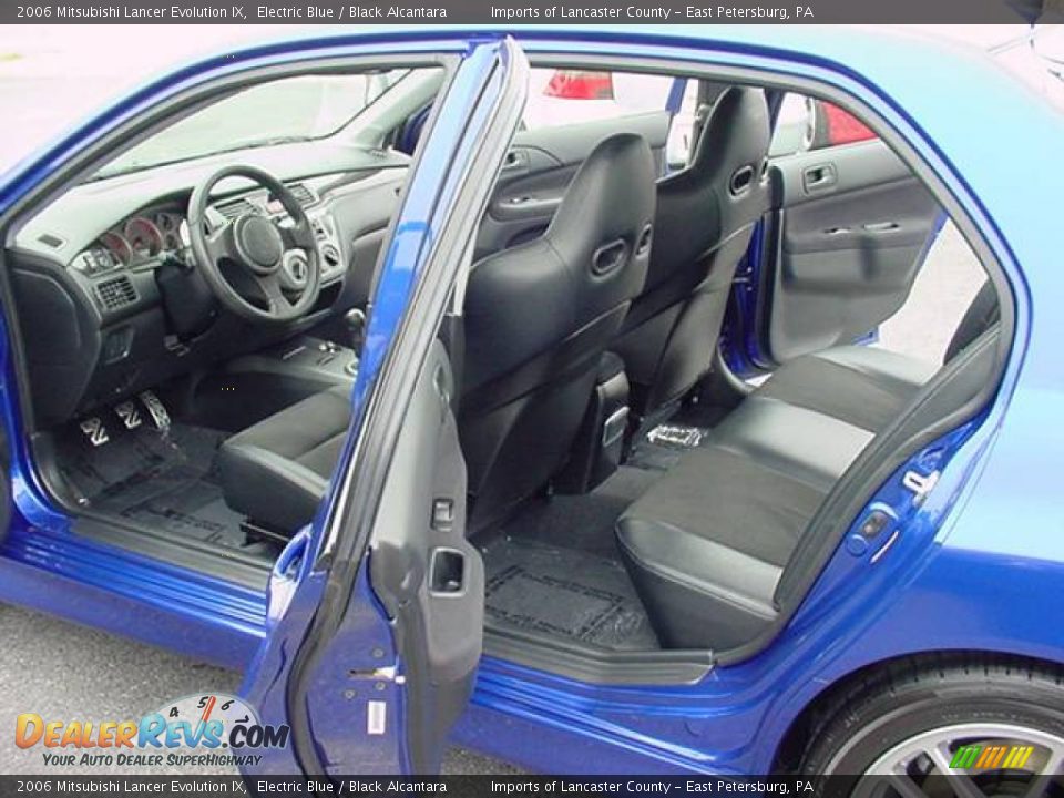 2006 Mitsubishi Lancer Evolution IX Electric Blue / Black Alcantara Photo #10