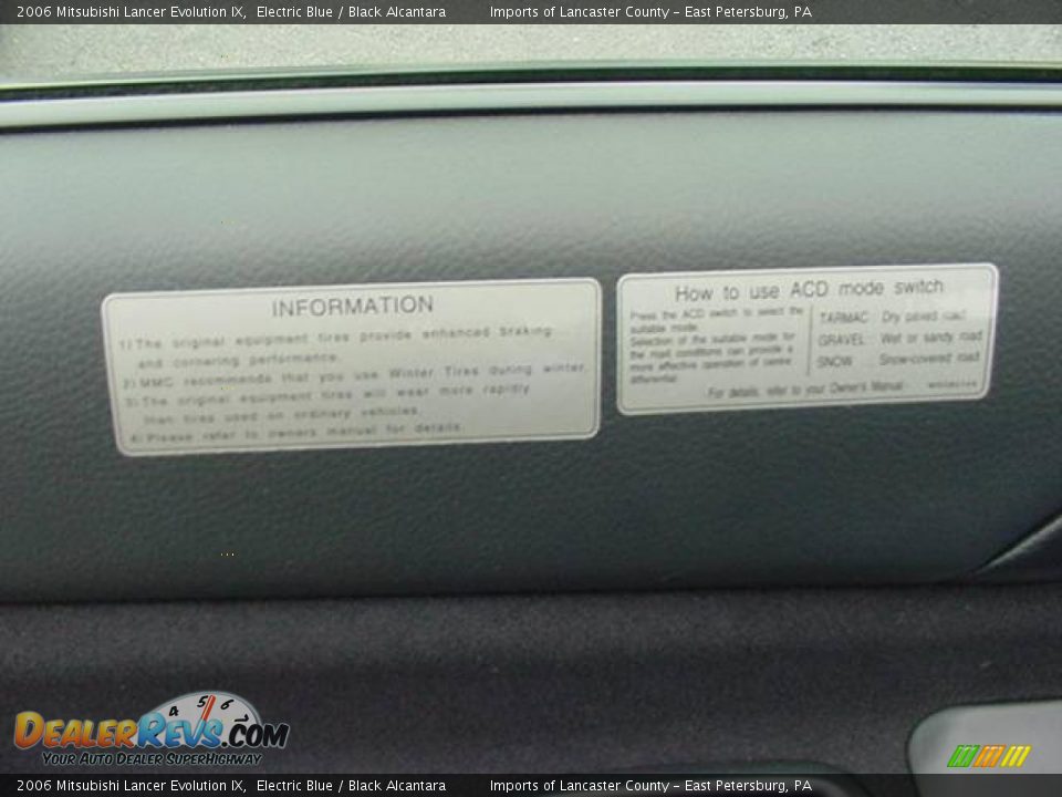 2006 Mitsubishi Lancer Evolution IX Electric Blue / Black Alcantara Photo #11