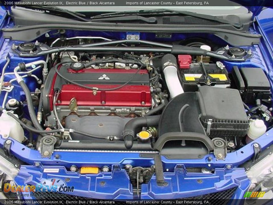 2006 Mitsubishi Lancer Evolution IX Electric Blue / Black Alcantara Photo #12